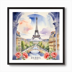 Paris Eiffel Tower 1 Art Print