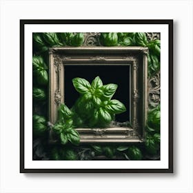 Basil In A Frame Art Print