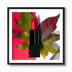 Autumn Leaves And Lipstick Art Print