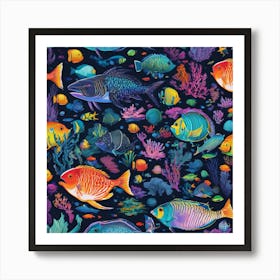 Tropical Fishes Art Print