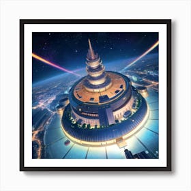 Futuristic Mansion of the Elites Art Print