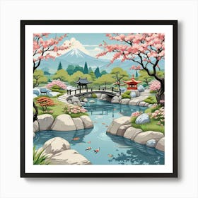 Japan Garden Pagoda Art Print (2) Art Print