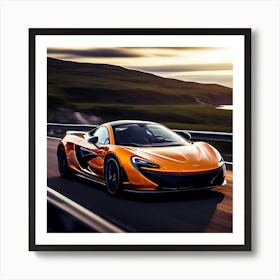 Mclaren Car Automobile Vehicle Automotive British Brand Logo Iconic Luxury Performance St (3) Art Print