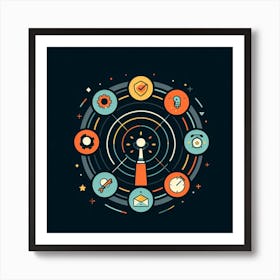 Circle Of Icons 1 Art Print