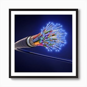 Fiber Optic Cable Art Print