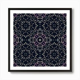 Abstract geometric symmetric mosaic pattern Art Print