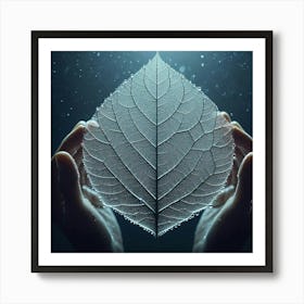 Leaf In Hands Affiche