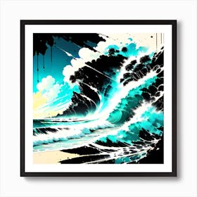 Waves 1 Art Print