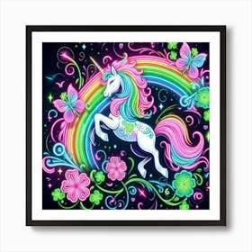 Rainbow Unicorn 5 Art Print