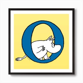 Moomin Collection Alphabet Letter O Art Print