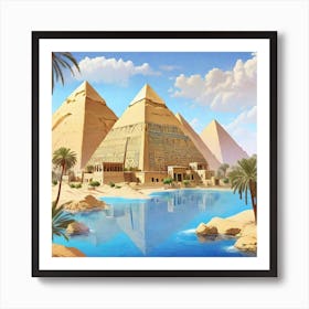 Egyptian Pyramids Art Print