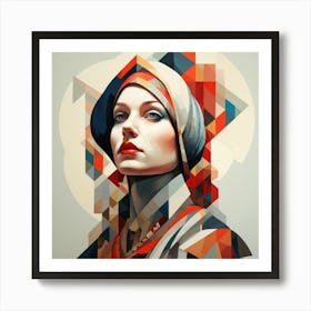 Geometric Polish Woman 02 Art Print