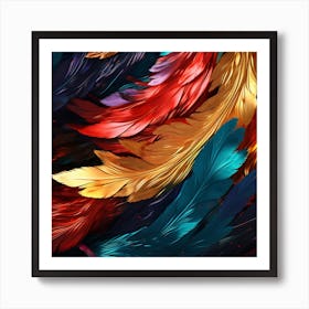 Colorful Feathers 9 Art Print