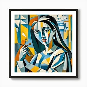 Cubist Woman Art Print