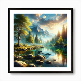 Landscape Stock Videos & Royalty-Free Footage 16 Art Print