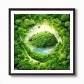 Earth In The Forest Art Print