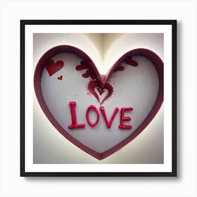 Love shape Art Print