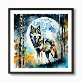 Wolf Painting 1 Art Print