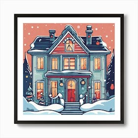 Christmas House 143 Art Print