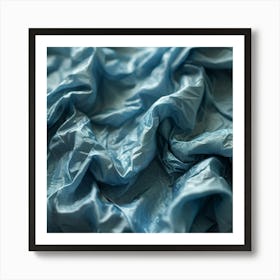 Abstract Texture Crinkled Patterned Paper Zigzag Folds Interwoven Creases Casting Subtle Shadows (2) Art Print