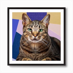 Cute Tabby Cat Art Print