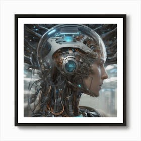 Futuristic Woman Art Print