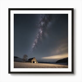 Barn At Night Art Print