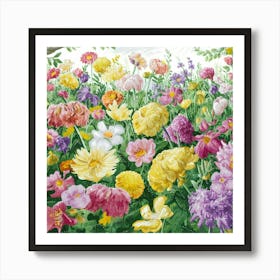 Flower Garden 1 Art Print