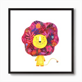 Roar Little Lion Square Art Print