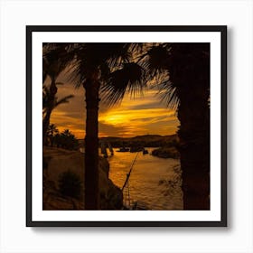 Sunset In Egypt Art Print