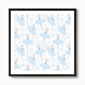 Snowflake Ballerinas Art Print