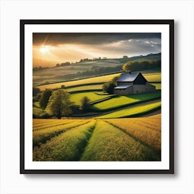 Sunset In The Countryside 34 Art Print
