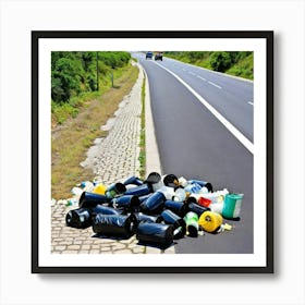 Garbage On The Road 10 Art Print