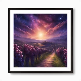 The Stars Twinkle Above You As You Journey Through The Grape Kingdom S Enchanting Night Skies, Ultra Art Print