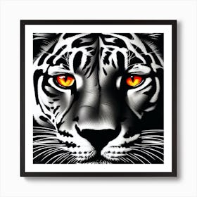 White Tiger Art Print