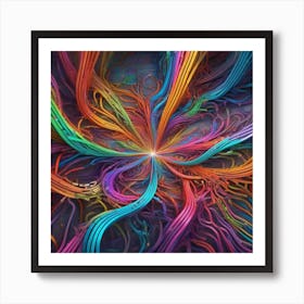 Colorful Wires 1 Art Print