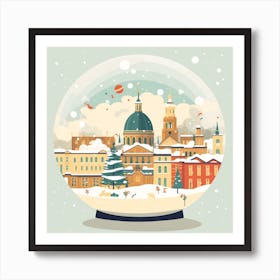 Vilnius Lithuania 3 Snowglobe Art Print