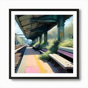 Train Station Art Print