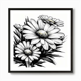 Chamomile flowers 2 Art Print