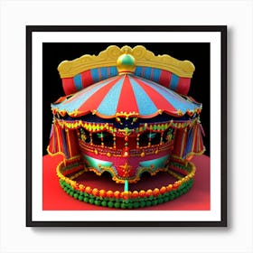 3d Drawn Carnival Pattern 1849791263 Art Print