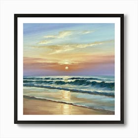 Sunset On The Beach 1 Art Print