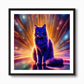 Cat In Space Art Print