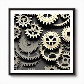 Gears Background 27 Art Print