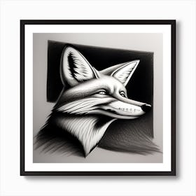 Fox Head 4 Art Print