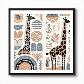 Scandinavian style, Giraffe 3 Art Print