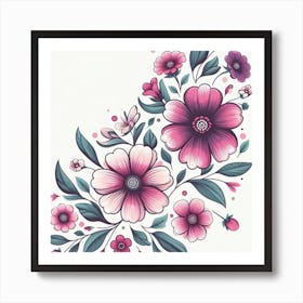 Floral Background Art Print