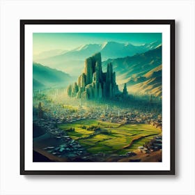 Green Background 78 Art Print