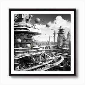 Futuristic City 19 Art Print