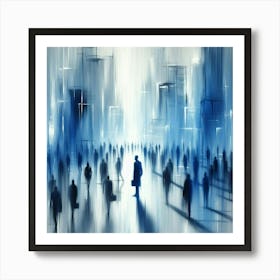 Loneliness In The Crowd Art Print