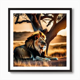 Lion In The Sun 1 Art Print